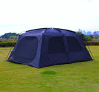 KTT Extra Large Tent 12 Person,Awning Family Cabin Tents,2 Rooms,3 Doors and 3 Windows with Mesh,Straight Wall,Waterproof,Double Layer,Big Tent for Outdoor,Picnic,Camping,Family Gathering
