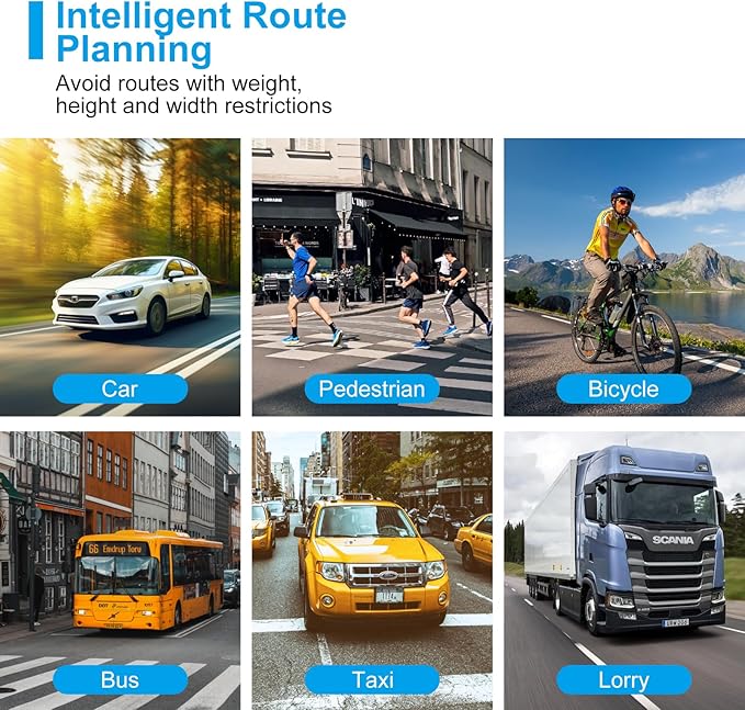 9'' GPS Navigator for Car Truck RV - Touchscreen Navigation System with Sun Visor, 2025 North America Maps Free Lifetime Updates, Voice Guidance, Speed Alert, GPS Navigation for All Vehicles