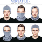 Winter Neck Gaiter Warmer, Soft Fleece Face Mask Scarf for Cold Weather Skiing Cycling Outdoor Sports