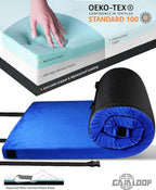 3 Inch GAIALOOP Thick Memory Foam Camping Mattress Sleeping Pad [Car/Tent/Cot] Glamping Portable Floor Mat Roll Up Futon Mattress for Guests Sleepover