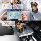 BUYSIGHT Rechargeable Spotlight Flashlight High Lumen Handheld Spot Light LED Flashlight with Handl Ultra-Long Standby Electric Torch with USB Output （Classic Gold）