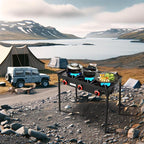 Vivicreate 3 Burner High pressure Propane Stove, 28 Inch Tall Camping Stove with cast iron burner 105000 BTU power, Stable Legs for Outdoor Use