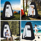 anngrowy Shower Tent Pop-Up Privacy Tent Camping Portable Toilet Tent Outdoor Camp Bathroom Changing Dressing Room Instant Privacy Shelters for Hiking Beach Picnic Fishing Potty, Extra-Tall, UPF 50+