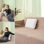 Travel Memory Foam Pillow for Sleeping, Comfortable Camping Pillow, 15.75x11.81x3.94 inches, Easy to Carry Portable Bag, Soft, Breathable, Washable Pillowcase