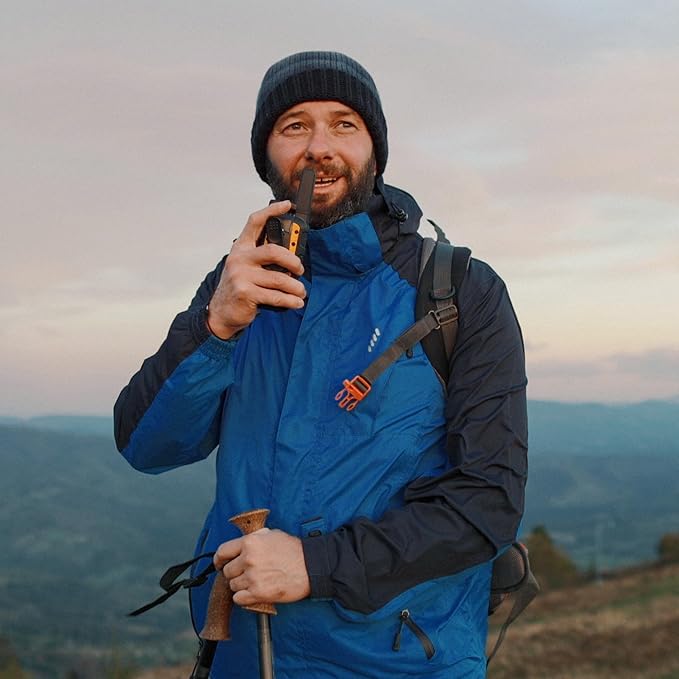 DEWALT DXFRS800 FRS Walkie Talkies Long Range 2 Way Radio, 2 Watt, Waterproof & Rechargeable, 2 Pack