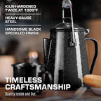 COLETTI Classic Camping Kettle - Tea and Camp Kettle, NO Aluminum or Plastic, Ideal for Boiling Water (Black)