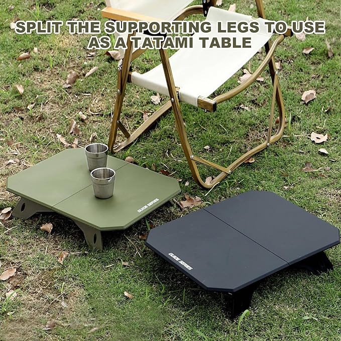TOPCHANCES Folding Outdoor Camping Table,Ultralight Aluminum Camping Side Table,Portable Beach Table Roll Up Camping Table with Carrying Bag for Camping Beach Picnic Grilling Hiking FishingTravel