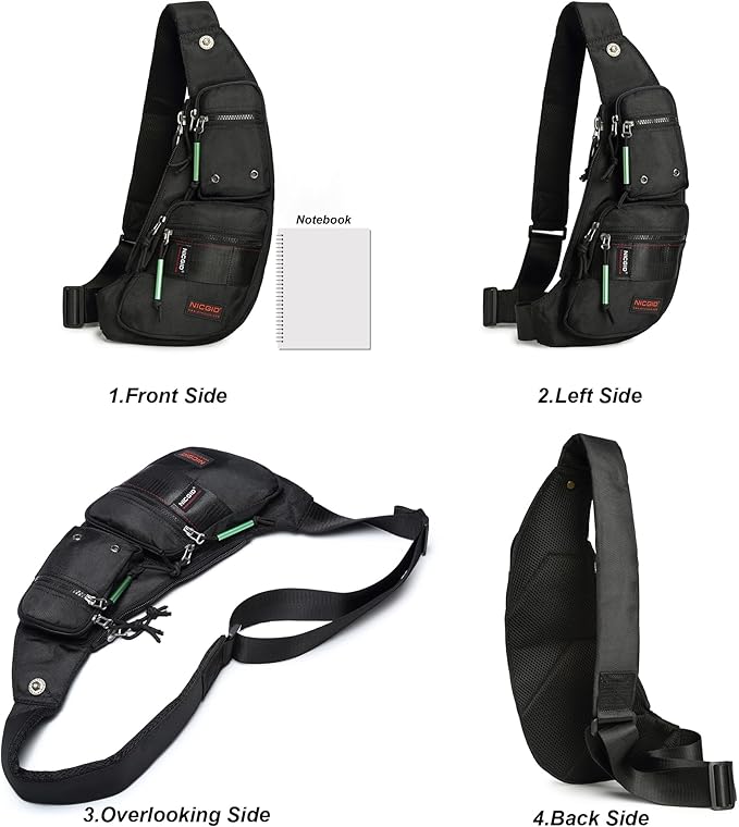 NICGID Sling Bag Chest Shoulder Backpack Crossbody Bags Casual Daypack for Men Women
