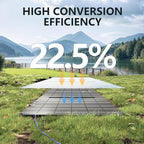 HOWEASY 88.8Wh Solar Generator, Portable Power Station with 30W Solar Panel, 150W Peak Power Bank with 110V AC Outlet for Camping, Home, Outdoor Emergency