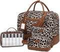 Wogarl 4PCS Weekender Bags for Women Large Overnight Weekend Travel Duffel Carry on Shoulder with Shoe Compartment Canvas Toiletry Bag for Travel Business Gym