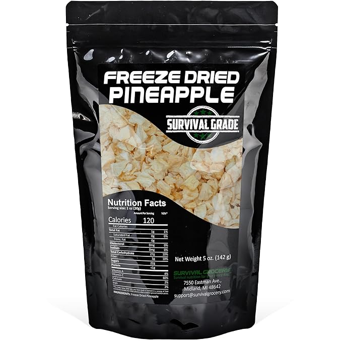 Survival Grocery® - Freeze Dried Pineapple (5 oz./1 Bag)