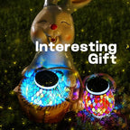 Mosaic Blue Solar Lanterns, Outdoor Glass Hanging Lights, Waterproof, Solar Table Lamps, Christmas Gifts for Women Mom Grandma, Night Lights, Decoration for Garden, Patio, Yard, Party, Outdoor Decor