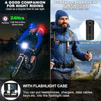 Rechargeable Flashlights High Lumens - Super Bright Small Pocket Magnetic Flashlight, 8 Modes LED Tactical Flash Light, Dual Button Powerful Flashlight for Camping (1, Pure Black)