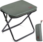 MOONCY Portable Stool, 13 Inch Small Folding Stool for Adults, Ultralight Green Camping Stools for Hiking and Fishing, Hold Up to 265 LBS