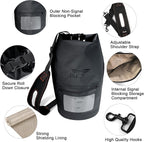 JXE JXO 15L Waterproof Faraday Dry Bag for Electronic Device Security | Military-Grade EMP & RFID Signal Blocking, Anti-Tracking & Hacking Protection, Data Privacy Shield for Mobile Devices （Matte）