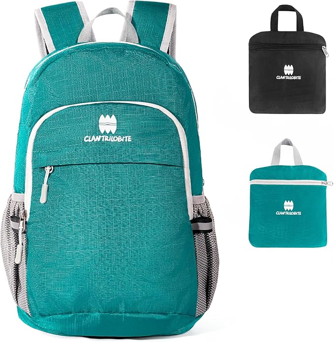 Lightweight Packable Small Hiking Backpack for Women Men - 20L Waterproof Foldable Daypack for Travel, Hiking, and Daily Use, Adjustable Chest Strap, Durable Nylon, Green