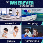 EnerPlex Air Mattress with Built in Pump - Self-Inflating Blow Up Mattress with Neck Support - Inflatable Air Bed for Portable Travel & Home Use