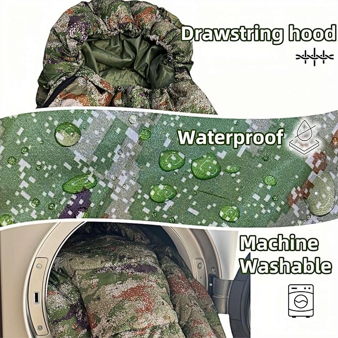 Sleeping Bags for Adults，Lightweight Waterproof Compact Sleeping Bag with Stuff Sack for Warm Camping Cold Hiking Traveling Outdoor Activities