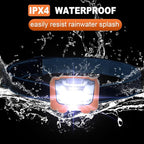 Macarrie 18 Pack LED Headlamps IPX4 Waterproof 3 Modes Headlamp Flashlight Bright Head Lights Camping Accessories for Adults Kids Hiking, Running, Repairing, Fishing, Batteries Not Included(Orange)