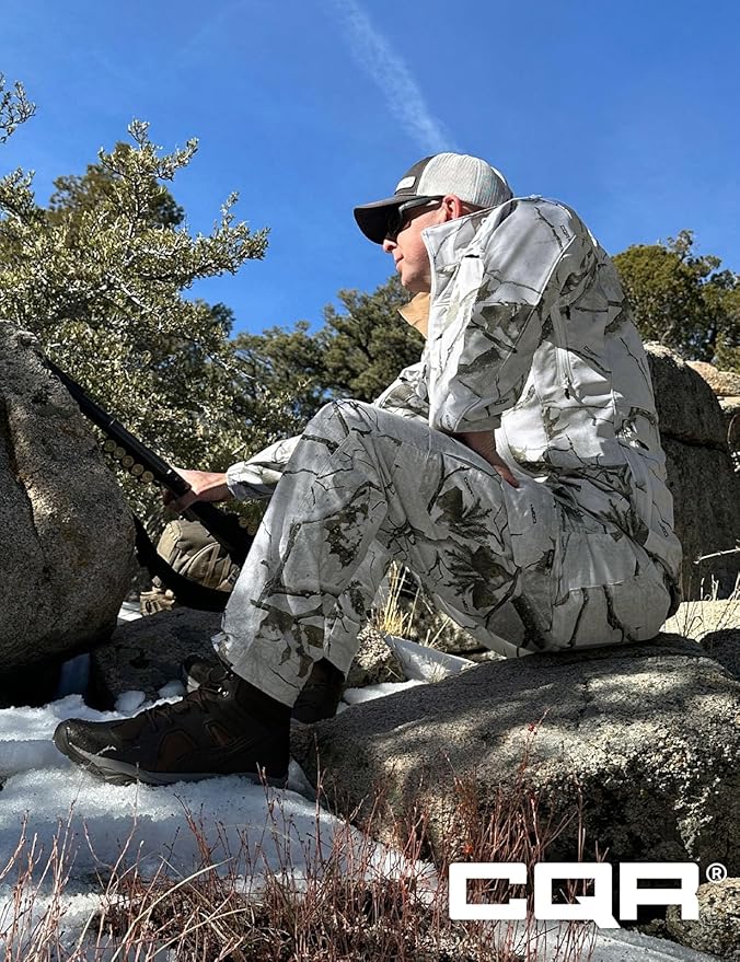 CQR Men's Flex Ripstop Tactical Pants, Water Resistant Stretch Cargo Pants, Lightweight EDC Hiking Work Pants