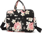 kayond Black Rose Patten water-resistant Laptop Shoulder Messenger Bag Case Sleeve for 12 Inch 13 Inch Laptop