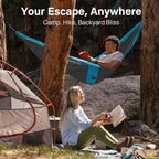Kootek Camping Hammock, Portable Hammocks with Tree Straps & Attached Carry Bag, Camping Essentials Gear, Perfect for Outside Indoor Hiking Beach Backpack Travel