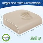 SweetSlubr Seat Cushion for Tailbone Pain Relief, Office Chair Cushion, Memory Foam Large Chair Cushion with Non-Slip Cover for Soft Support at Office Chair, Car Seat, Airplane Beige/X-Large