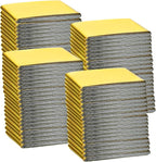 Macarrie 100 Pack Emergency Thermal Blankets Silver Foil Survival Blanket Space Blanket Survival Kit for Outdoors, Camping, Hiking, Homeless, Survival or First Aid (Gold)