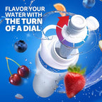 Cirkul 22oz. White Stainless Steel Water Bottle Starter Kit with Blue Lid, 2 Flavor Cartridges (1 LifeSip Fruit Punch and 1 FitSip Mixed Berry) No Sugar, Zero Calorie Drink Mix