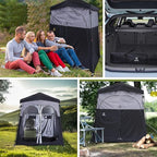 Nice C Camping Shower Tent, Instant Pop Up Privacy Changing Tent, Outdoor Shower Enclosure, Toilet Tents, Camping Bathroom, Oversize (2 Room)