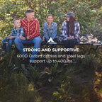 Teton Camping Cot with Patented Pivot Arm, Folding Camping Cot, Durable Heavy Duty Canvas, Comfortable Sleeping Bed for Adults, Portable