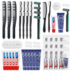 Disposable Toiletry Kits, 6 In 1 Bulk Travel Size Hygiene Care Packages,Essential Men Women Individually Wrapped Personal Toiletries Set for Hotel, Charity/Guests/Shelter/Homeless (20 Pack)