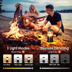 LETMY 4 Pack Camping Lanterns for Power Outages - Dimmable & 3 Color Modes, Battery Powered Lantern, Collapsible, Water Resistant Lantern Flashlight for Emergency, Hurricane, Storms, Outdoor Survival