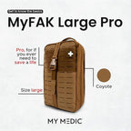 My Medic MYFAK Large Pro- HSA FSA Approved Ifak First Aid Kit - Comprehensive 200 life saving Item Medical Kit - Boat or Car First Aid Kit - Coyote