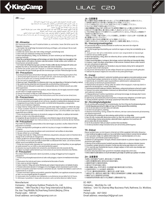 KingCamp Low Beach Chairs, Portable Folding Chair for Adults Extra Wide Ergonomic High Back Seat 300lbs Heavy Duty Lightweight Oversized Gear with Carry Bag for Outdoor Lawn Camping Picnic