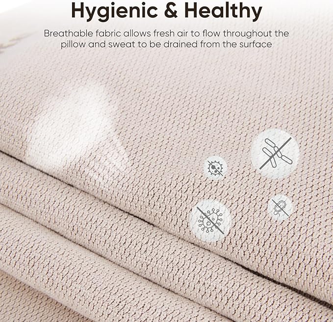 Naturehike Camping Pillow Protectors Cover Case, 20×14in, Soft Touch, Skin-Friendly, Removable, Machine Washable, Fade Resistant, Durable (Beige)