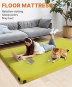 3 Inch GAIALOOP Thick Memory Foam Camping Mattress Sleeping Pad [Car/Tent/Cot] Glamping Portable Floor Mat Roll Up Futon Mattress for Guests Sleepover