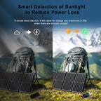 100 Watt Portable Solar Panel, Foldable Solar Panel Charger with Kickstands, QC3.0 USB-A USB-C & DC Output for Phone/Power Station, IP65 Waterproof for Camping Backpacking Hiking RV Blackout