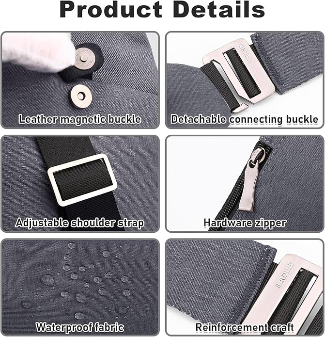 Anti Theft Travel Bag, One Shoulder Large Capacity Cross-body Bag Chest Fashion Lightweight Sling Bags for Travel Sports