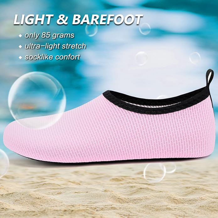 Deevike Water Shoes for Women Men Barefoot Quick-Dry Aqua Socks Slip-on for Beach Swim Surf Yoga Exercise