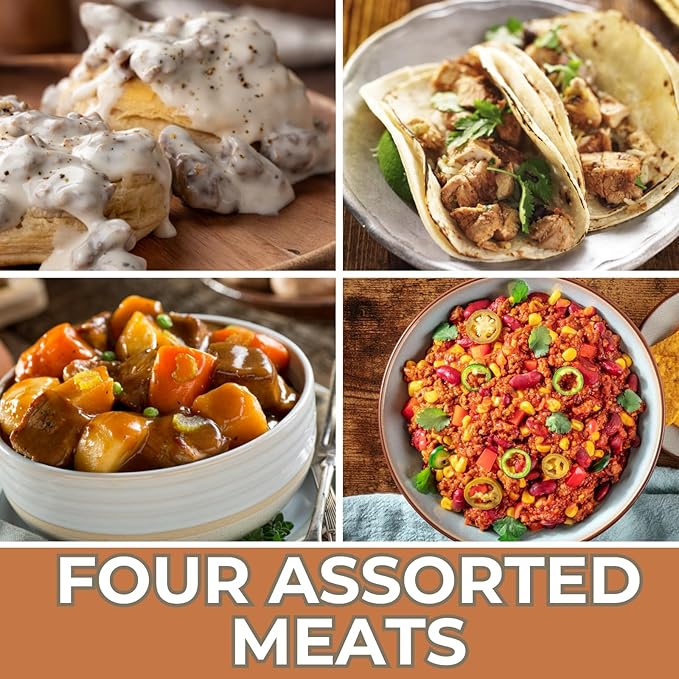 Nutristore Emergency Buckets | Premium Freeze-Dried Meats | 25-Year Shelf Life | Made in USA | Emergency Survival Food Supply | 60 Large Servings