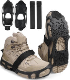 Spikeless Ice Cleats,Anti-Slip Snow Winter Traction Grips Crampoms for Slick Wet Surface Indoor Outdoor Use Ice Shoes Grippers Rubber Tread Overshoes