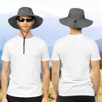 SUN CUBE Wide Brim Sun Hat Men Women, Fishing Hats Sun UV Protection, Mens Hiking Bucket Hat Safari Beach Boonie, UPF 50+