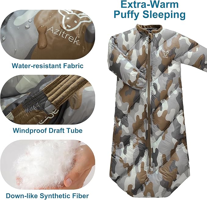 T40 Toddler Sleeping Bags Boys Girls | Ages 2-4 | Puffy Kids Sleeping Bag Camping Sleepovers |up to 46 in| Lightweight Compact Comfort for Indoor Outdoor Machine Washable