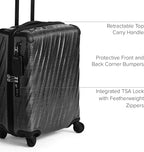TUMI - 19 Degree Lite 4 Wheel Luggage - Lightweight and Highly Durable, Modern Contour, Hard Shell Men's and Women's Suitcase - 21.75" Continental Carry-On, Black Graphite