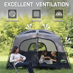 Happy Travel Tent 6 Person Tents for Camping, Waterproof Easy Setup Camping Tent with Rainfly, Portable Large Family Cabin Tent with 5 Large Mesh Windows and Carry Bag for Outdoor Camping & Hiking