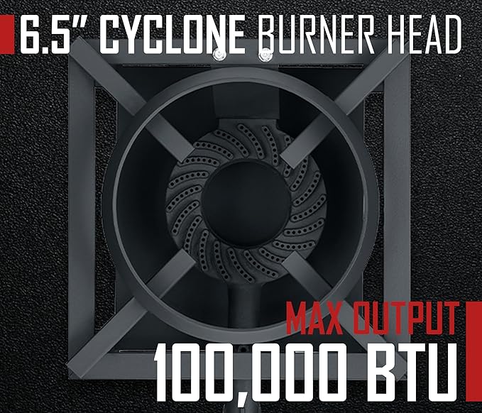 Concord Professional Single Cyclone Wok Burner with Stand. Up to 100,000 BTU. Great for Home Brewing, Wok Stir Fry, Turkey, Etc. (13")