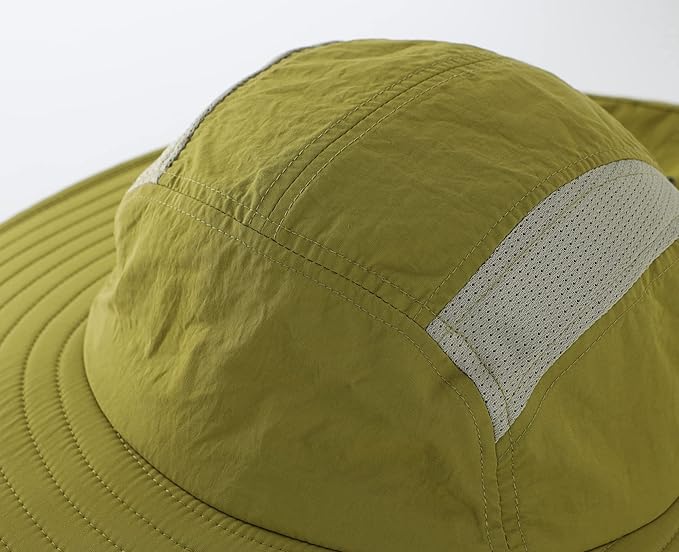 Home Prefer UPF 50+ Mens Wide Brim Fishing Hat with Neck Flap Sun Hat for Men Women Sun Protection Cap