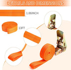 Camping Hammock for Outside with Insect-Proof Net (Orange, Staps*2)