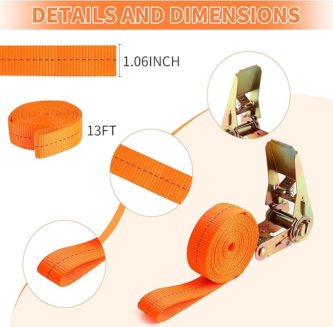 Camping Hammock for Outside with Insect-Proof Net (Orange, Staps*2)